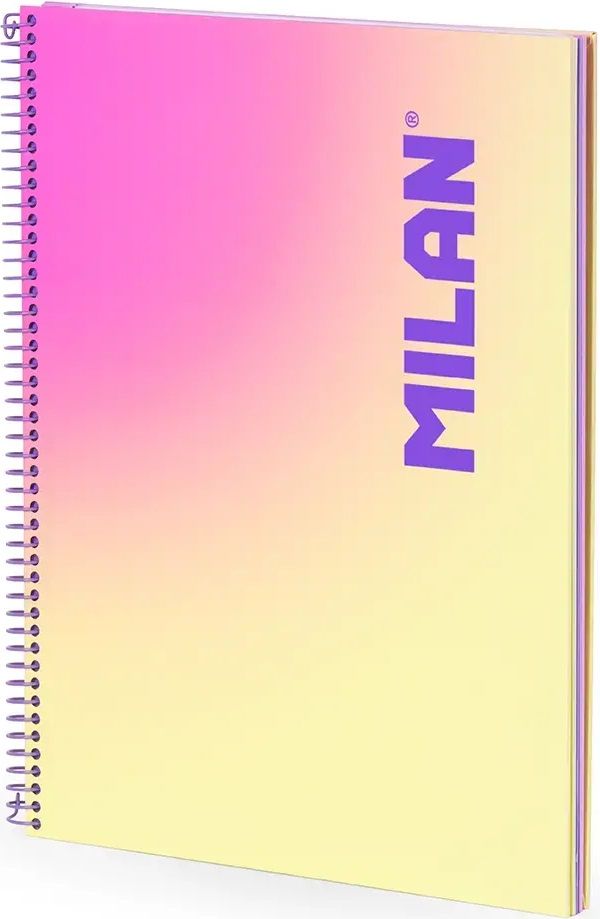 Cuaderno espiral a4 90h 95g. 1 horizontal microperforado serie sunset amarillo