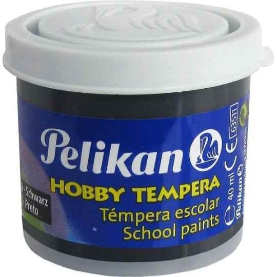 C/6 botes tempera pelikan 40ml color negro