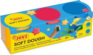 Pack 3 botes blandiver soft dough 110g colores amarillo, rojo y azul