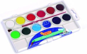 Estuche plastico 12 acuarelas colores surtidos jovi