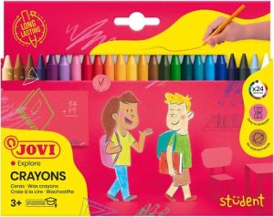 Estuche 24 ceras plásticas student colores surtidos
