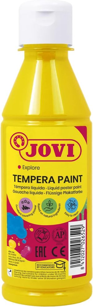 BOTE TEMPERA LIQUIDA JOVI 250ML AMARILLO CLARO