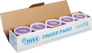ESTUCHE 5 BOTES PINTURA DEDOS JOVI 125ML VIOLETA