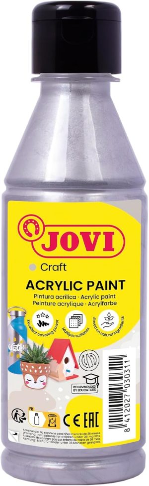 BOTE PINTURA JOVIDECOR ACRYL PLATA 250ML