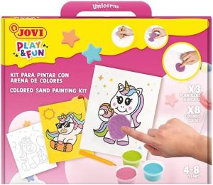 Kit pinta con arena de colores unicornios play &fun