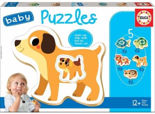 BABY PUZZLE ANIMALES DE MADERA 5 PIEZAS