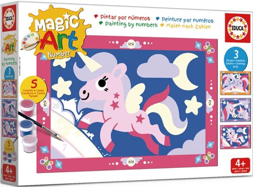 MAGIC ART NUMBER ART +4 UNICORNIOS