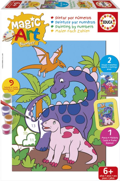 MAGIC ART NUMBER ART +6 DINOSAURIOS