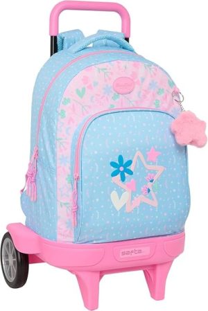 MOCHILA GDE. C/RUEDAS COMPACT EVOL. EXT. BLACKFIT8 SMILE 33x45x22cm
