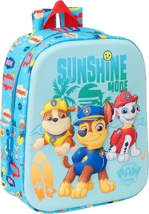 MOCHILA GUARDERIA 3D PAW PATROL 3D 22x27x10cm