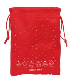 SAQUITO PLANO CASITAS MERRY XMAS 26x34x1cm