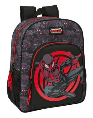 MOCHILA JUNIOR ADAPTABLE CARRO MILES MORALES 32x38x12cm