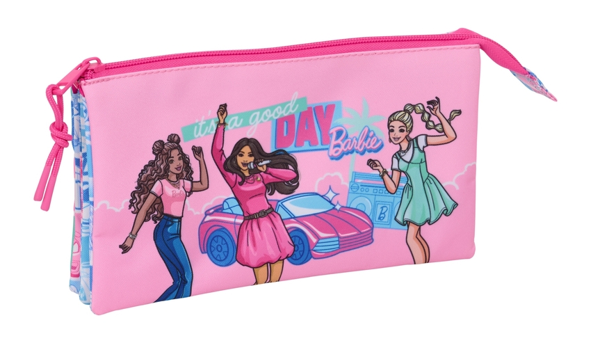 PORTATODO TRIPLE BARBIE 22x12x3cm