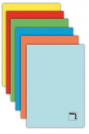 Paq/10 libreta a5+ 48h 70g. cuadricula 4x4 c/m tapa gofrada colores surtidos pacsa