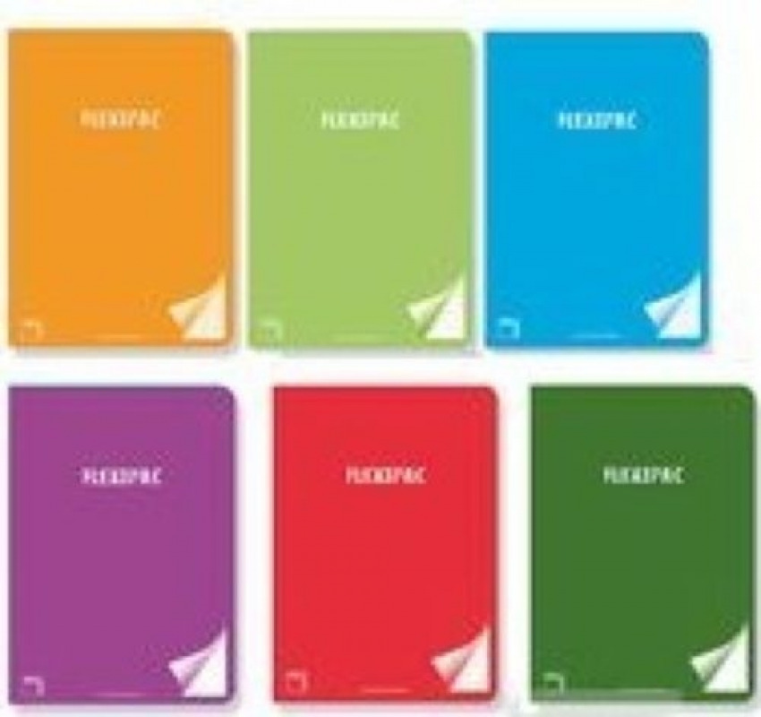 Paq/6 libreta a4 48h 90g cuadricula 3x3 c/m flexipac tapa plastico