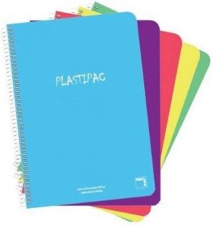 Paq/5 bloc 4º 80h 90g cuad.3x3 c/m plastipac t. polipropileno