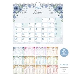 CALENDARIO PARED 2026 VINTAGE 31X24 CM