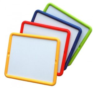 4 PIZARRAS 2 CARAS METALICAS 30X26CM