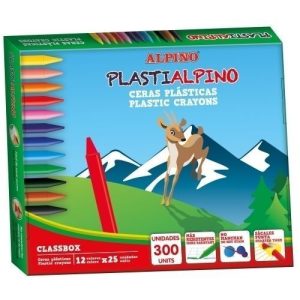 CAJA 300 CERAS PLASTIALPINO DURAS SURTIDAS