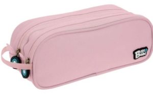 PORTATODO DOBLE BITS &BOBS ROSA SOFT 24,5X9,5 CM
