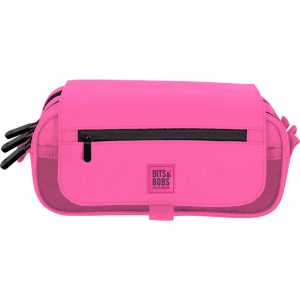 PORTATODO TRIPLE CON SOLAPA B&B FLUOR P ROSA 22,5x12x14cm