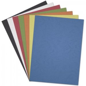 Pack 100 tapa encuadernación a4 cartulina piel 250 micras color rojo