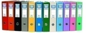 Archivador fº palanca 65mm carton forrado plastico azul serena