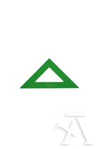 C/5 escuadra serie tecnica 16cm metacrilato verde sin graduar
