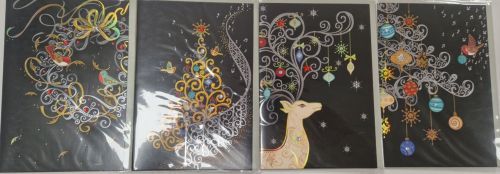 TARJETA DE NAVIDAD DISEÑO BLACK MODELOS SURTIDOS