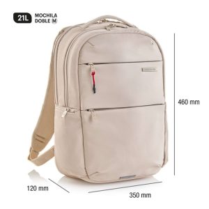Mochila mediana bag to work color beige 35x46x12cm