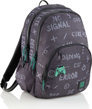 MOCHILA TRIPLE OSLO RECICLADA GAME OVER 425x300x145mm