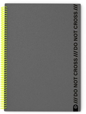 CUADERNO A4 ESPIRAL NOT CROSS 100H CUADRICULA CARBON