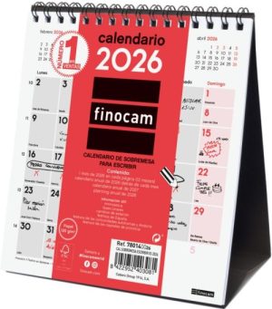 CALENDARIO SOBREMESA 2026 ESCRIBIR XS