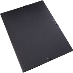 PAQ/5 CARPETA DIBUJO A2 CARTON GOMAS S/SOLAPAS NEGRO