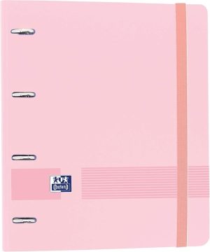 Carpebloc polyfoam a4+ 4 anillas 35mm con recambio cuadrícula 5x5 color rosa chicle
