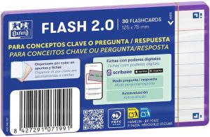 PAQUETE FLASHCARDS 2.0 OXFORD A7 30F 1 LINEA MORADO
