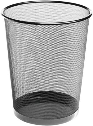 PAPELERA METALICA DE REJILLA 24X34 18 LITROS CROMADA