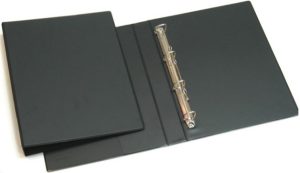 CARPETA Fº 4 ANILLAS 25 MM PVC NEGRO