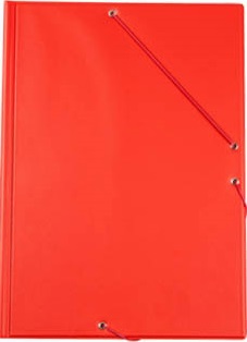 CARPETA CLASIFICADORA GOMAS Y SOLAPAS Fº ROJO