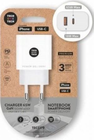 CARGADOR PD 65W ULTRARAPIDO USB-C IPHONE