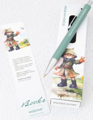 ESTUCHE BOLIGRAFO BOOKS CUENTOS EL GATO CON BOTAS