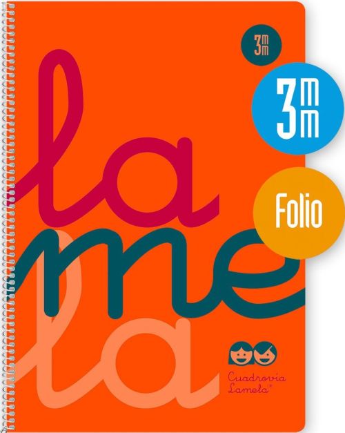 CUADERNO ESPIRAL Fº 80H 90G 3MM NARANJA CUADROVIA PP.