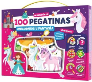 MALETIN 100 PEGATINAS UNICORNIOS Y FANTASIA