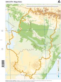 Paq/50 mapas aragon fisico mudos