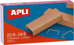 C/10 CAJAS DE 1000 GRAPAS COBREADAS 22/6-24/6