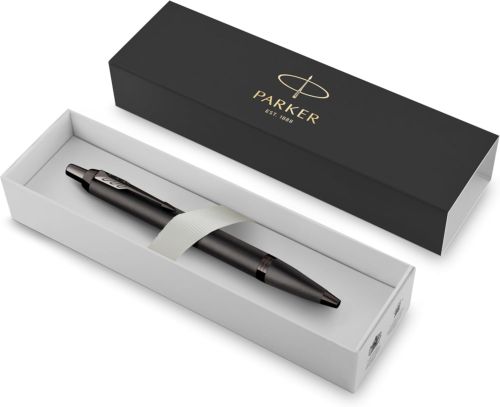 Estuche bolígrafo bronce parker monochrome tinta azul