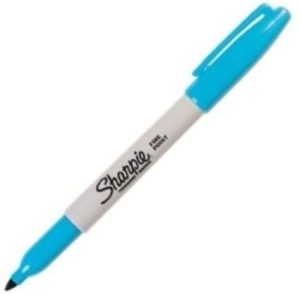 C/12 rotulador sharpie punta fina azul turquesa permanente