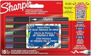 Estuche 5 rotuladores sharpie creative marker punta pincel colores surtidos