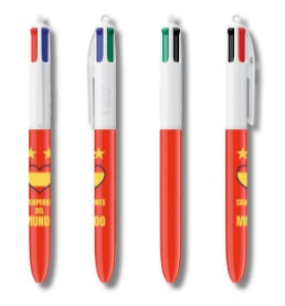 C/25 boligrafo bic 4 colores campeones del mundo 2026