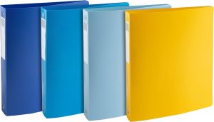 PACK 4 CARPETA 4 ANILLAS 30 MM PP A4+ COLORES SURTIDOS